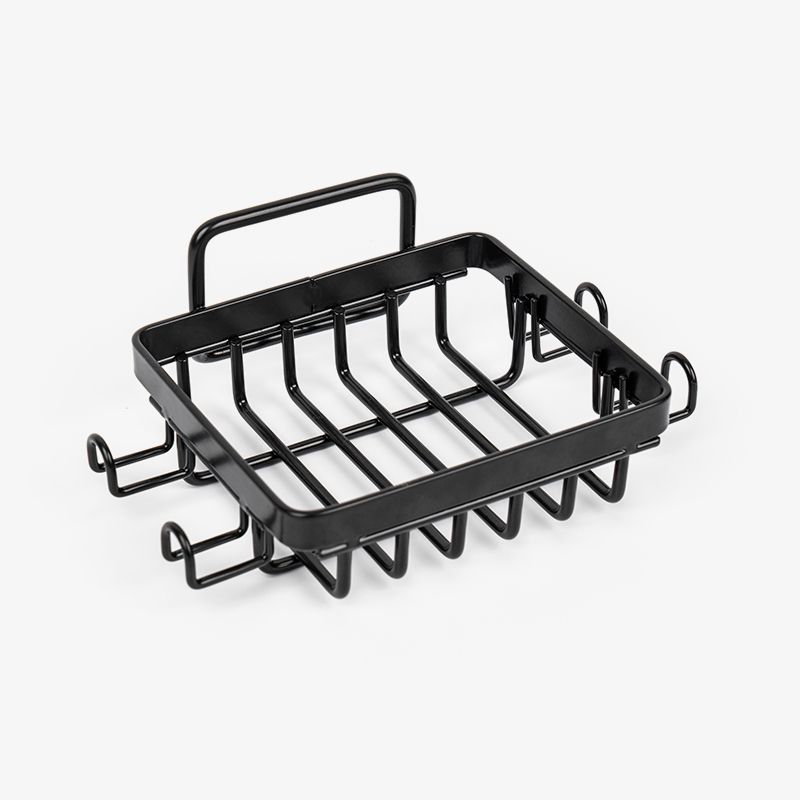 Černý nerezový držák na mýdlo do sprchy