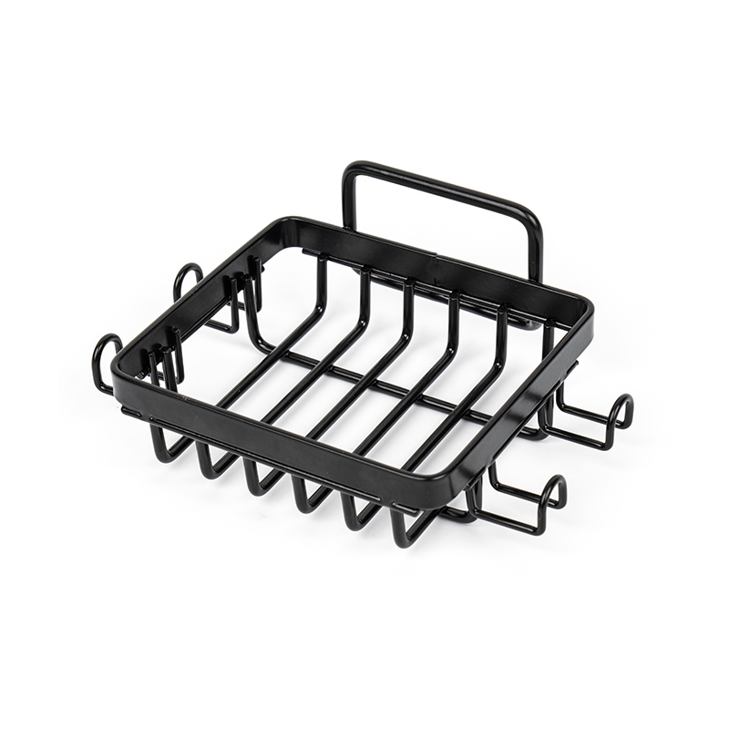 Černý nerezový držák na mýdlo do sprchy