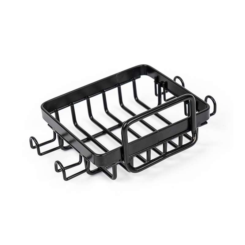 Černý nerezový držák na mýdlo do sprchy