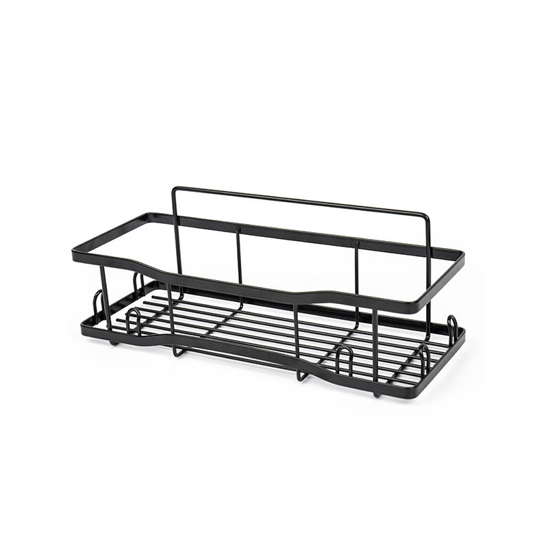 Nástěnný kovový drátěný úložný koš do kuchyně a koupelny