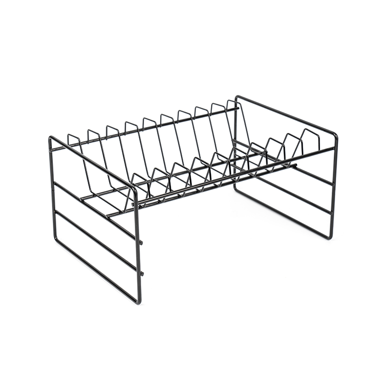 Černý multifunkční dřezový úložný stojan na náčiní