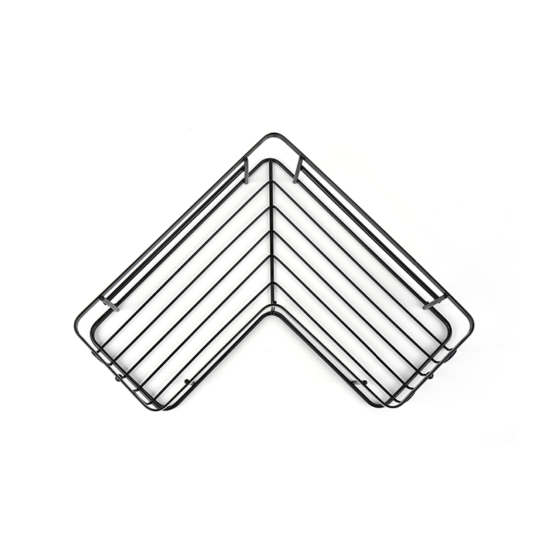 Černá rohová sprcha Caddy nástěnná nerezová ocel