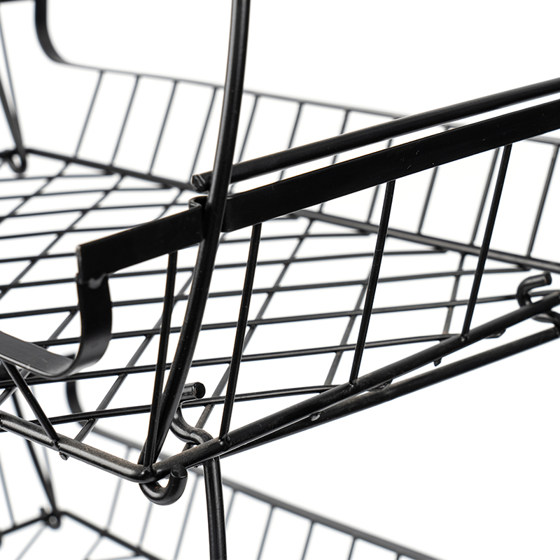 4patrový stohovatelný koš na ovoce a zeleninu s rolovacími kolečky