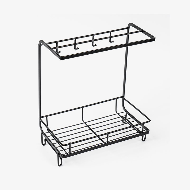 Držák na kuchyňský dřez s houbičkou a držákem na utěrku