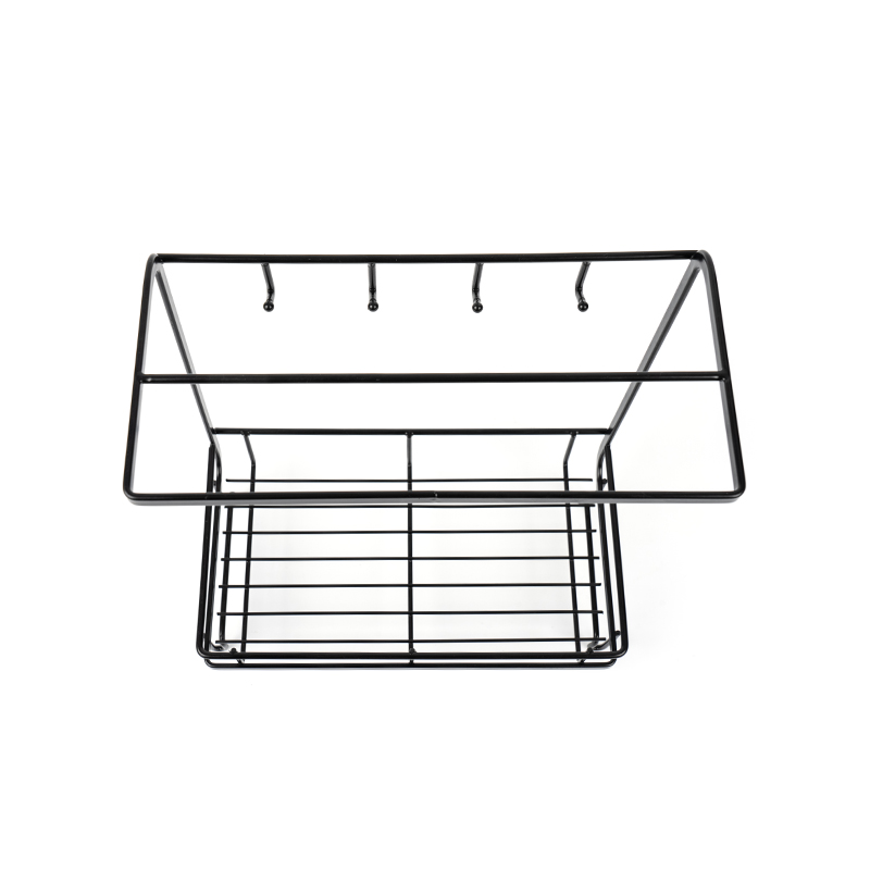 Držák na kuchyňský dřez s houbičkou a držákem na utěrku