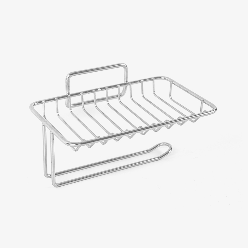 Keramická miska na mýdlo se samovypouštěním a nerezovým stojanem