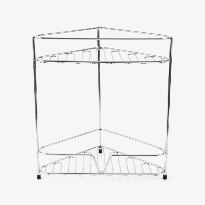 Rohová polička s organizérem do koupelny