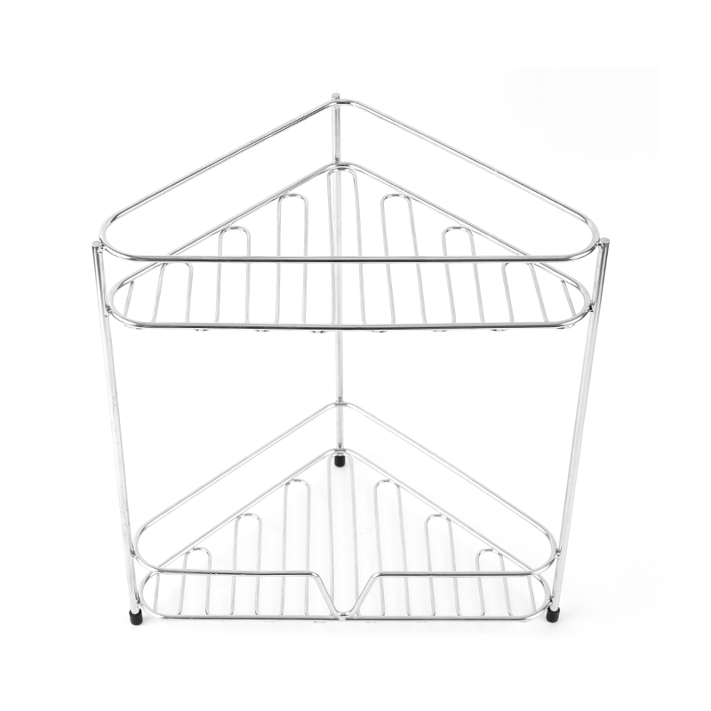 Rohová polička s organizérem do koupelny