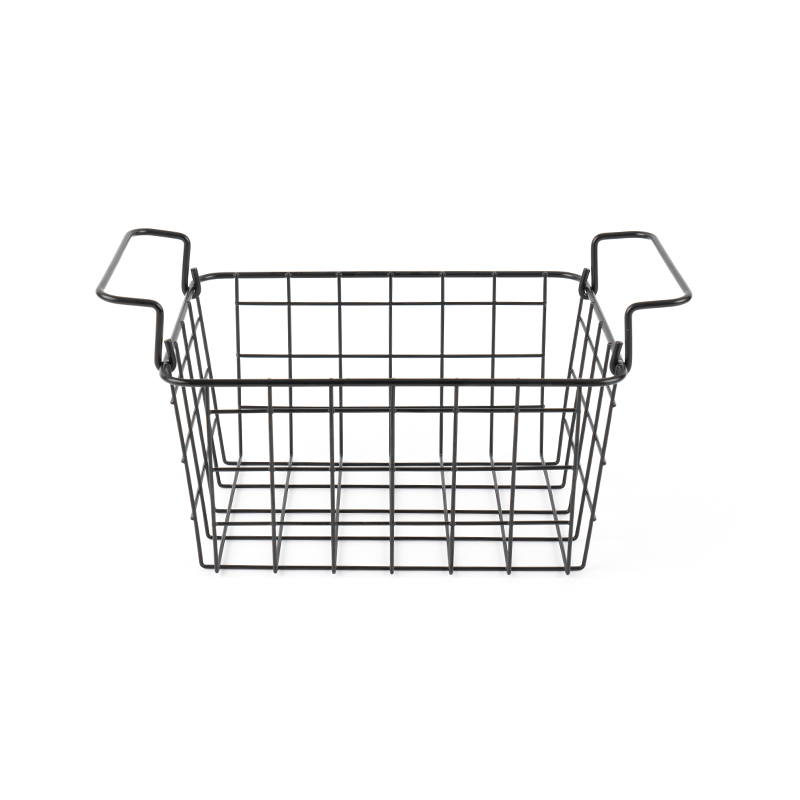 Kovová drátěná síťovina stohovatelná užitková úložná přihrádka, velký obdélník