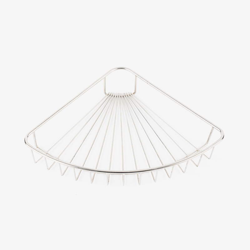 Nerezový nástěnný sprchový vozík s háčkem