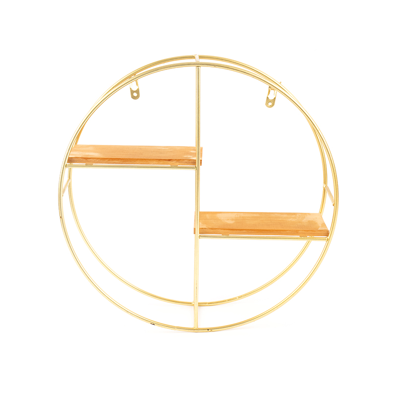 Zlaté kulaté nástěnné police