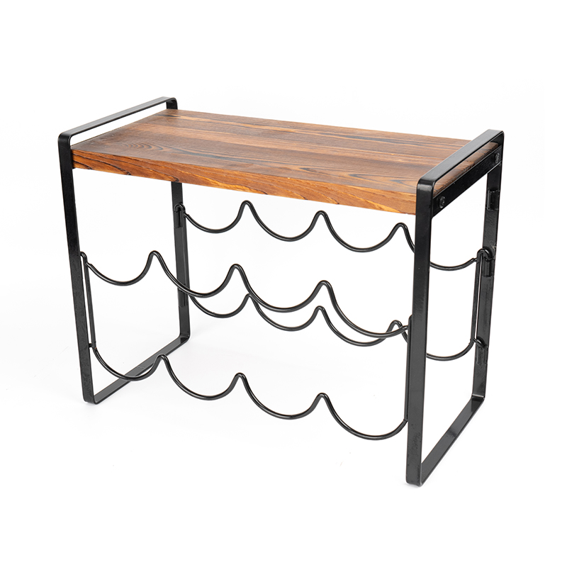 Rustikální dřevěné stolní láhve na víno bez nutnosti montáže