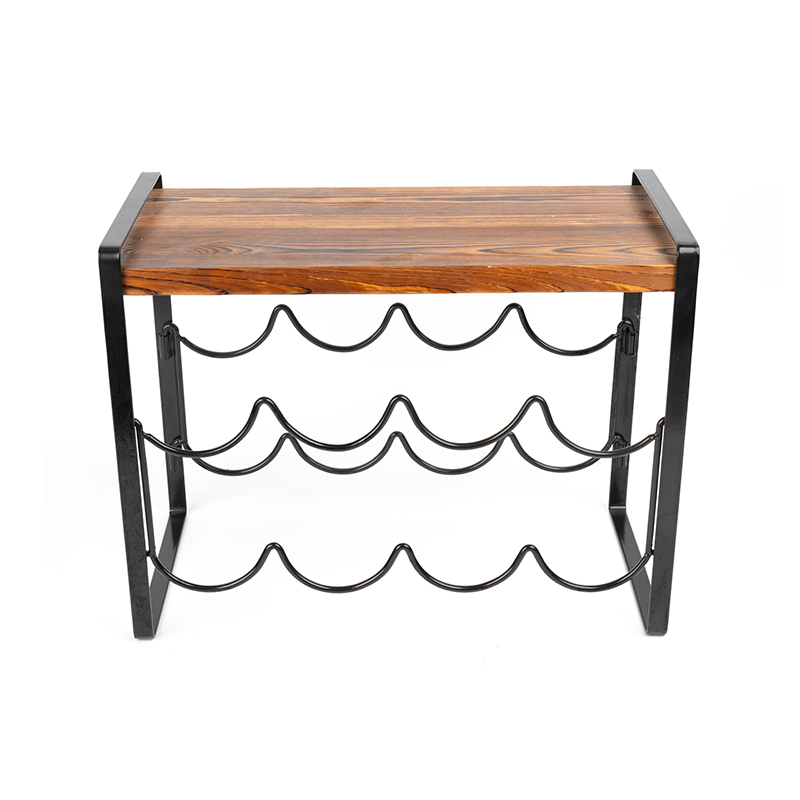 Rustikální dřevěné stolní láhve na víno bez nutnosti montáže