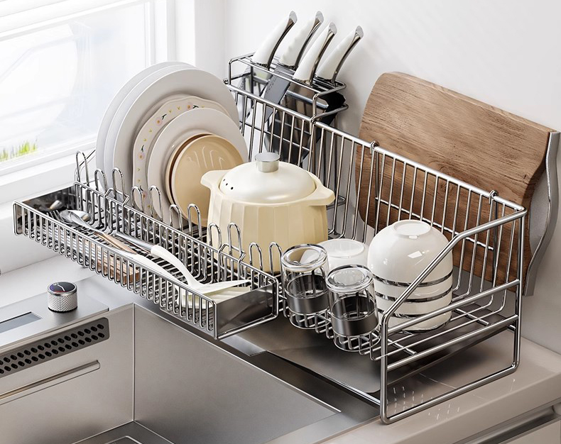 Jak se držák na nádobí z nerezové oceli 304 liší od plastových držáků?